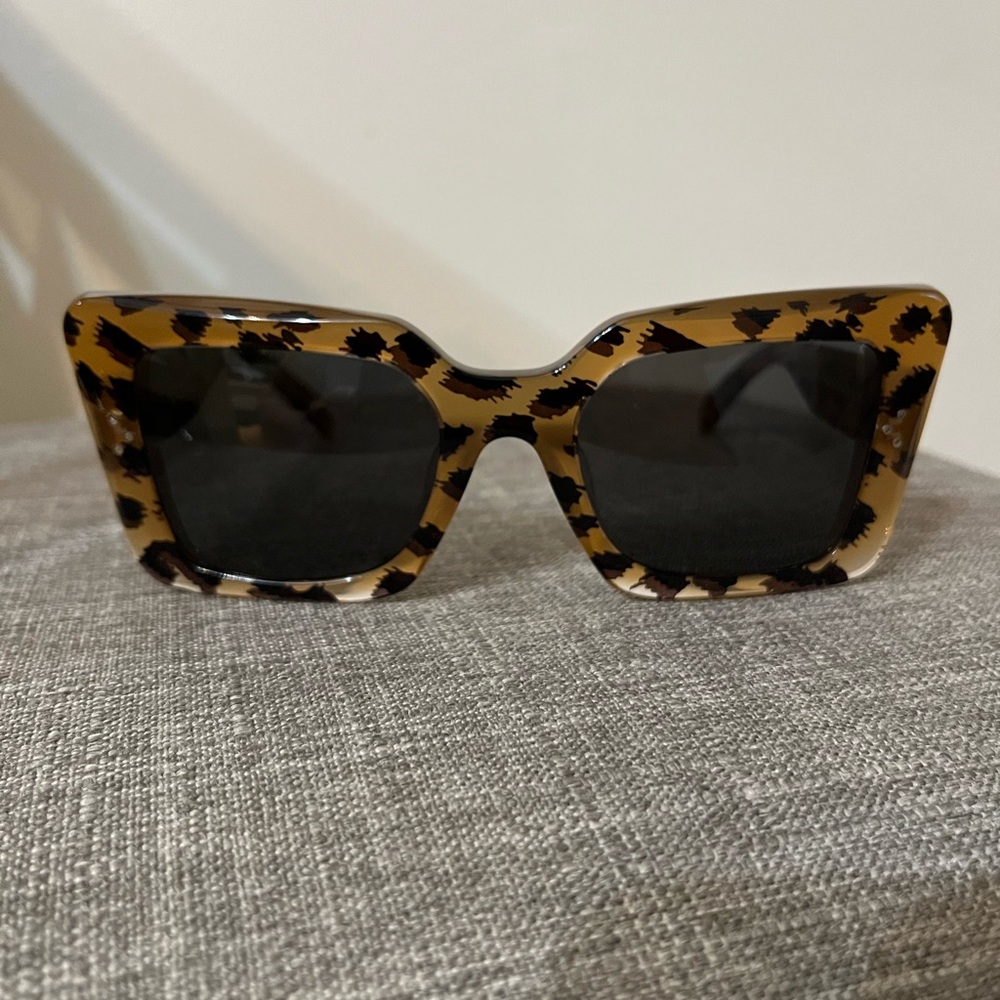 Celine Leopard Print Sunglasses